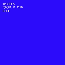 #2B0BFA - Blue Color Image
