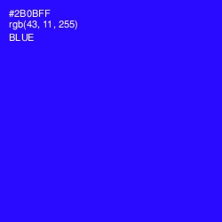 #2B0BFF - Blue Color Image