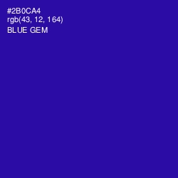 #2B0CA4 - Blue Gem Color Image