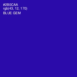 #2B0CAA - Blue Gem Color Image
