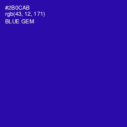 #2B0CAB - Blue Gem Color Image