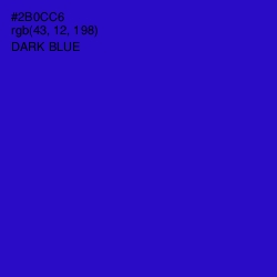 #2B0CC6 - Dark Blue Color Image