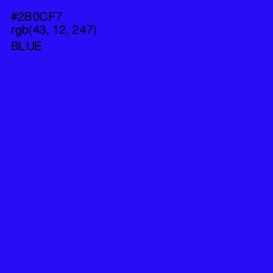 #2B0CF7 - Blue Color Image