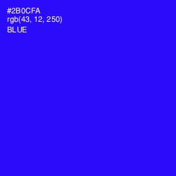 #2B0CFA - Blue Color Image