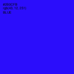 #2B0CFB - Blue Color Image