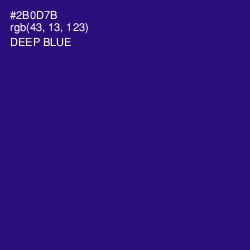 #2B0D7B - Deep Blue Color Image