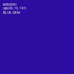 #2B0DA1 - Blue Gem Color Image