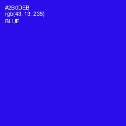 #2B0DEB - Blue Color Image