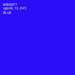 #2B0DF7 - Blue Color Image