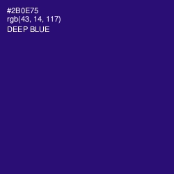 #2B0E75 - Deep Blue Color Image