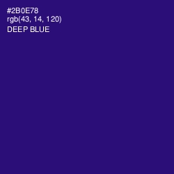 #2B0E78 - Deep Blue Color Image