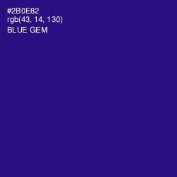 #2B0E82 - Blue Gem Color Image