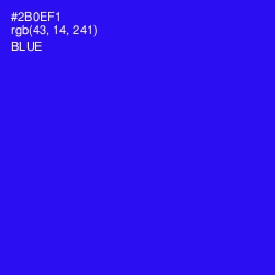 #2B0EF1 - Blue Color Image
