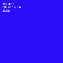 #2B0EF7 - Blue Color Image