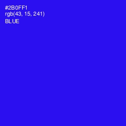 #2B0FF1 - Blue Color Image