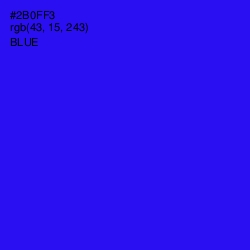 #2B0FF3 - Blue Color Image