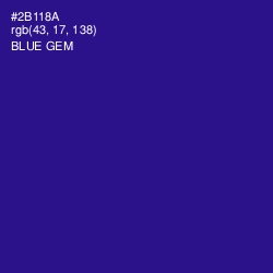 #2B118A - Blue Gem Color Image