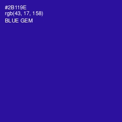 #2B119E - Blue Gem Color Image