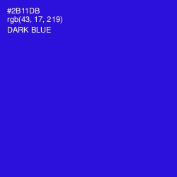 #2B11DB - Dark Blue Color Image