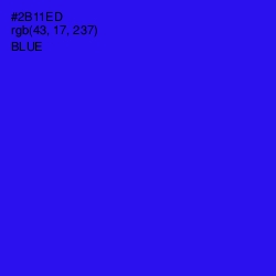 #2B11ED - Blue Color Image