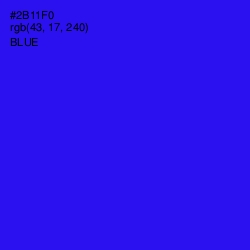 #2B11F0 - Blue Color Image