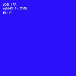 #2B11FA - Blue Color Image