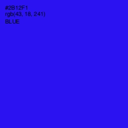 #2B12F1 - Blue Color Image