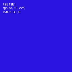 #2B13E1 - Dark Blue Color Image