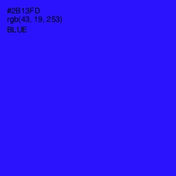 #2B13FD - Blue Color Image