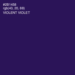 #2B1458 - Violent Violet Color Image