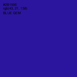 #2B159E - Blue Gem Color Image