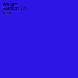 #2B15E7 - Blue Color Image