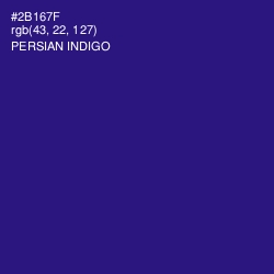 #2B167F - Persian Indigo Color Image