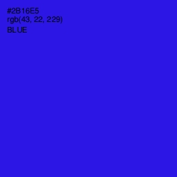 #2B16E5 - Blue Color Image