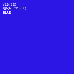#2B16E6 - Blue Color Image