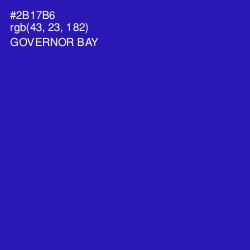 #2B17B6 - Governor Bay Color Image