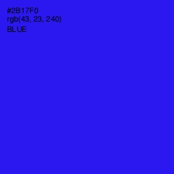 #2B17F0 - Blue Color Image