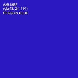 #2B18BF - Persian Blue Color Image