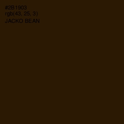 #2B1903 - Jacko Bean Color Image