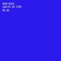 #2B1AEB - Blue Color Image