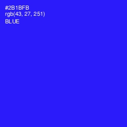 #2B1BFB - Blue Color Image