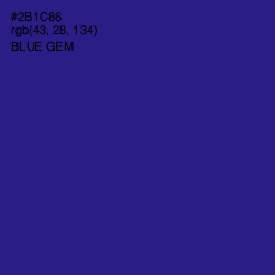 #2B1C86 - Blue Gem Color Image