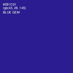 #2B1C91 - Blue Gem Color Image
