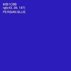 #2B1CBB - Persian Blue Color Image