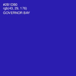 #2B1DB0 - Governor Bay Color Image