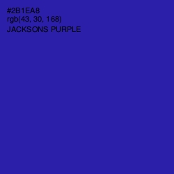 #2B1EA8 - Jacksons Purple Color Image