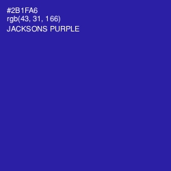 #2B1FA6 - Jacksons Purple Color Image
