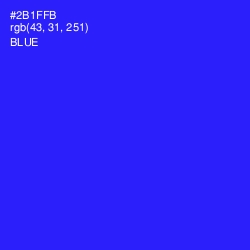 #2B1FFB - Blue Color Image