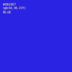 #2B24E7 - Blue Color Image