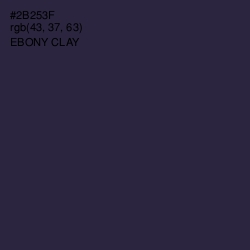 #2B253F - Ebony Clay Color Image